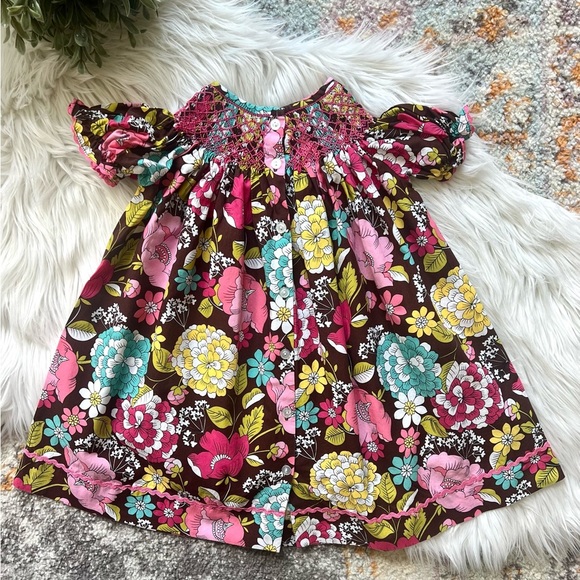 Smocked Dress with Ric-Rac Trim (24 Months) - Picture 2 of 4